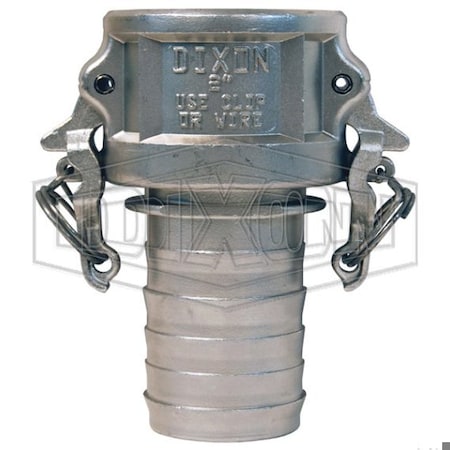 Dixon Boss-Lock Type-C Cam and Groove Notched Coupler, 4 in Nominal, Female Coupler x Hose Shank End Styl RC400BLNO